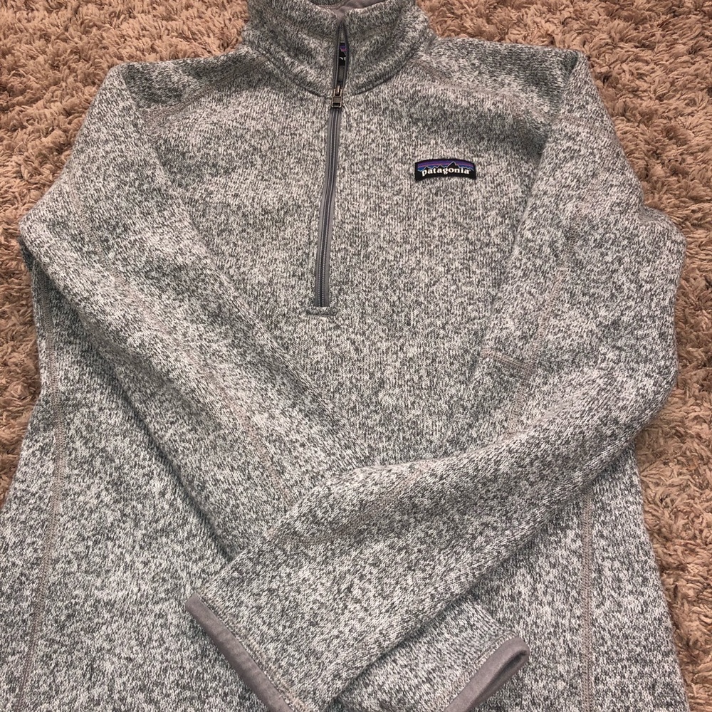 Patagonia Gray Heather Quarter-Zip Fleece Pullover